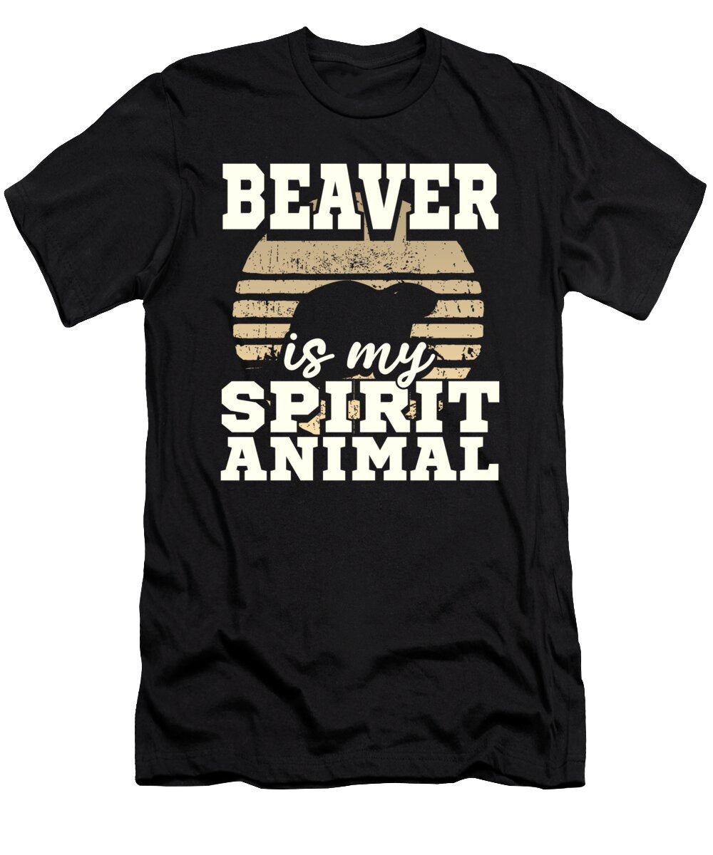 Beaver Lover Gifts Beaver Is My Spirit Animal Beaver Gifts Kanig Designs T-Shirt