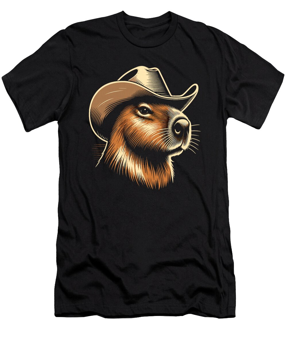 Cowboy Capybara Retro Maisie Jackson T-Shirt