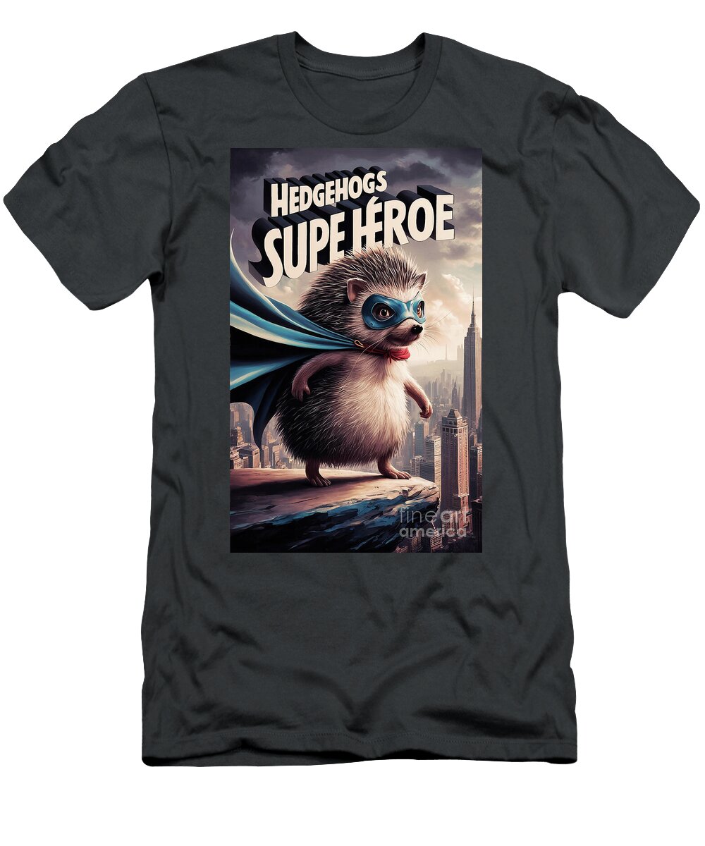 Hedgehogs Superhero Rhys Jacobson T-Shirt