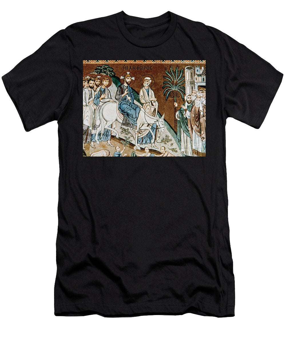 Jesus Entry Into Jerusalem Mosaic Palace of the Normans Palermo Sicily Unknown Artist T-Shirt