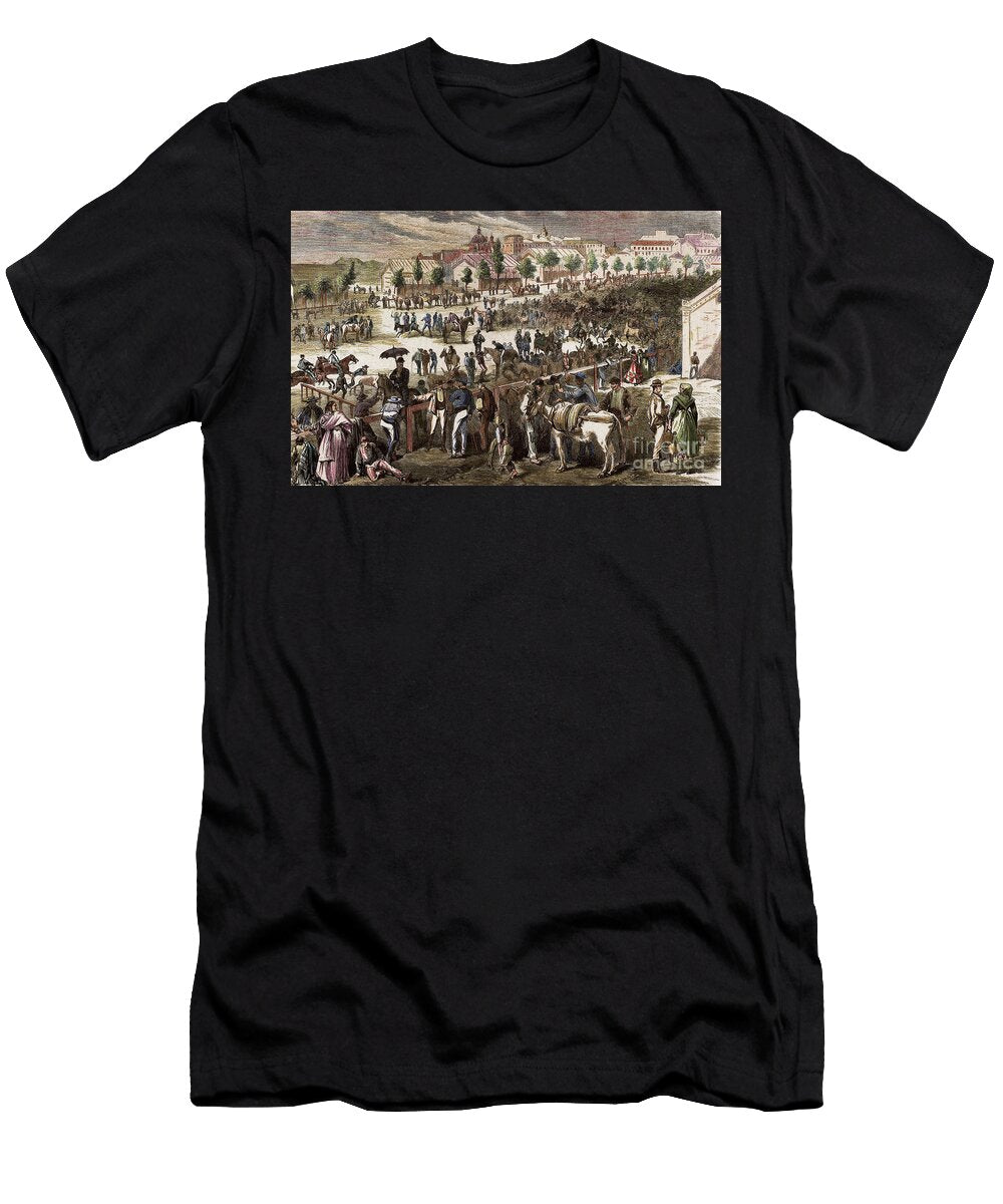 Spain Madrid 19th Century Cattle Market on the Outskirts of the Toledos Gate Unknown Artist T-Shirt