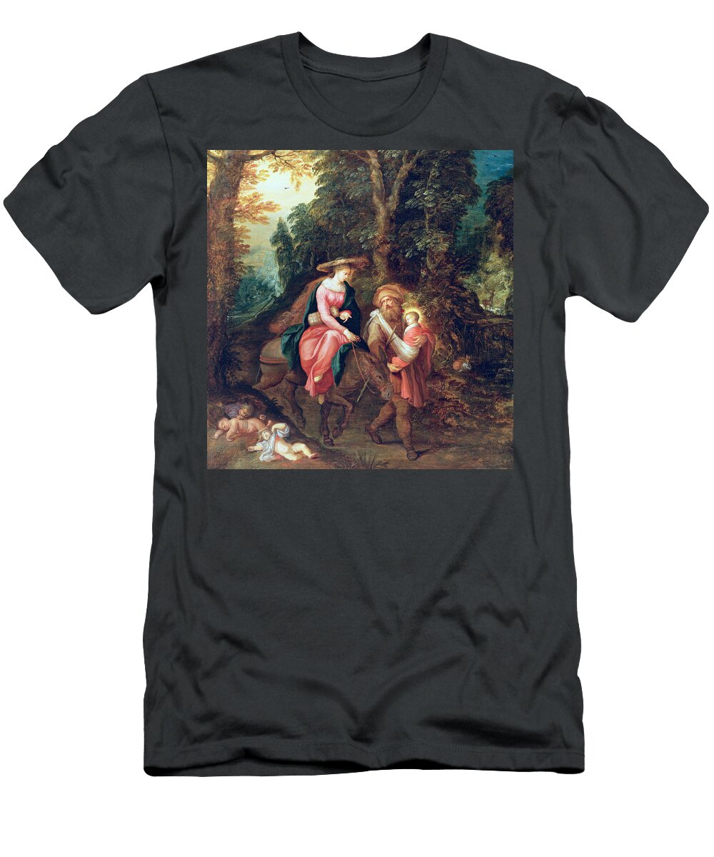 The Flight Into Egypt Panel Detail of 77031 Frans Francken T-Shirt
