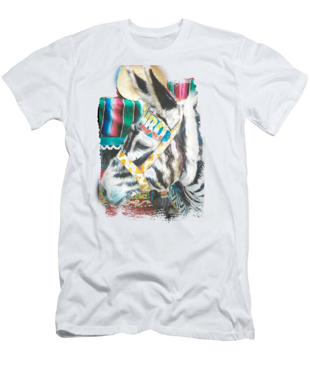 Tijuana Zebra Donkey Elisabeth Lucas T-Shirt